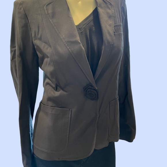 Marc Jacobs Blue Blazer Rose Button Size 4 - Picture 3 of 7